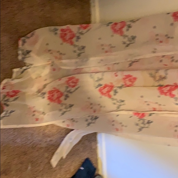 Light pink with darker pink roses maxi dress - Picture 2 of 5